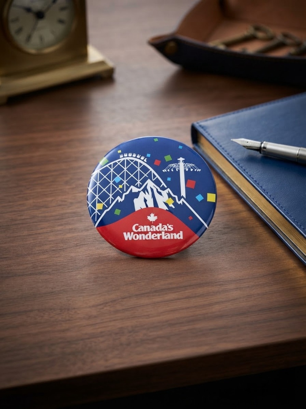 Canada's Wonderland Blue & Red Decorative pin